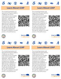 Learn about LEAP Printable Handout Cards