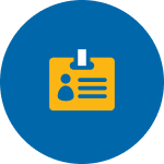 Employee identification card icon