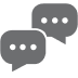 Gray speech dialog icon